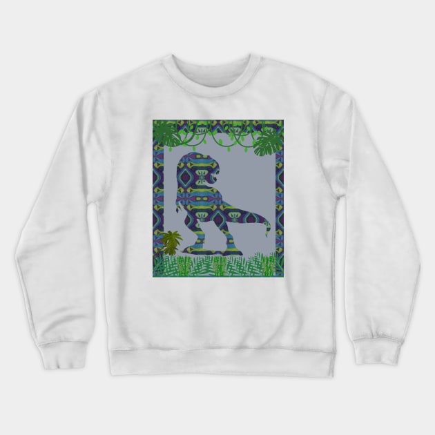 Jurassic Pork - T Rex Crewneck Sweatshirt by Terran Textures 